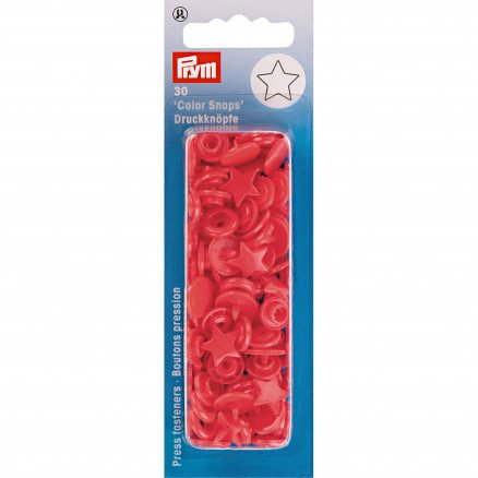 Prym Color Snaps Trykknapper i Plast Star Red 30 stk