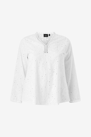 Zizzi   Bluse mNala L/S   Hvit