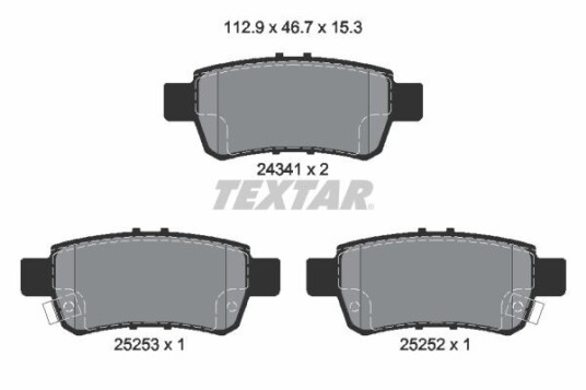 Bremseklosser TEXTAR 2434101
