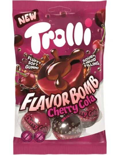 Trolli Flavour Bomb Cherry Cola Gelegodteri med Cherry Cola 75 gram Trolli Flavour Bomb Cherry Cola Gelegodteri med Cherry Cola 75 gram