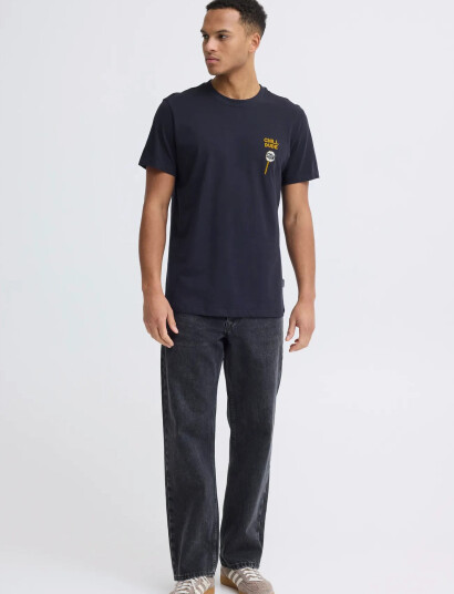 Blend Bhkameron Funny Emb S/S Tee Navy S
