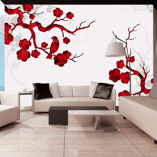 Fototapet Red Bush 200x140 - Artgeist sp. z o. o.