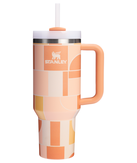 Stanley - Stanley Quencher Tumbler 1,18 L apricot court geo Stanley - Stanley Quencher Tumbler 1,18 L apricot court geo