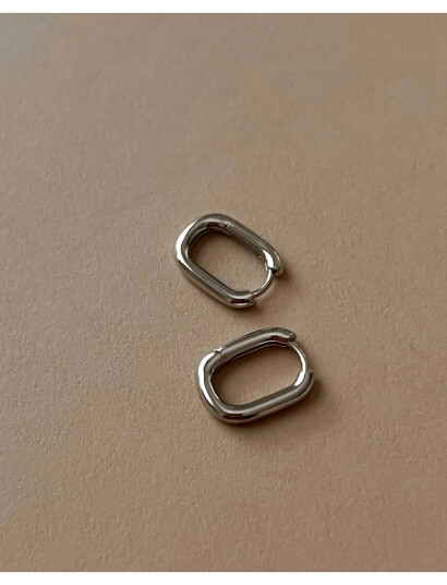 LUV AJ The Chain Link Huggies   Silver   