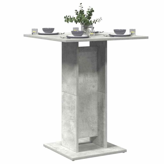 vidaXL Bistrobord betonggrå 60x60x75 cm sponplate