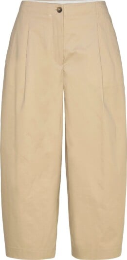 Selected Slfbarrel Carmen Hw Cropped Pant   Beige   38 x 32