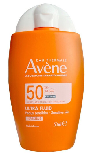Avène Ultra Fluid Invisible Solkrem SPF50 50ml - Lett og Usynlig Huden