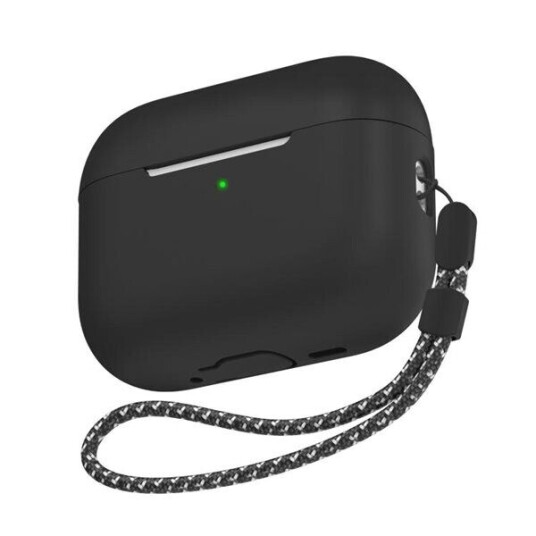 Silikonetui med bærestropp AirPods Pro 3 Svart Silikonetui med bærestropp AirPods Pro 3 Svart