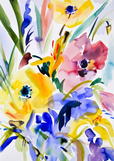 Plakat Fargerik Blomsterkunst Plakat Fargerik Blomsterkunst
