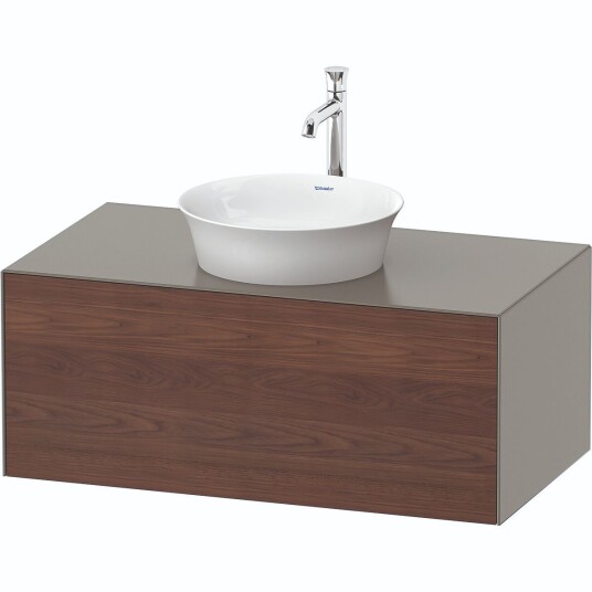 Duravit White Tulip Servantskap 1 skuff 100x55x40,8 cm Valnøtt/Stengrå Matt