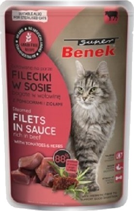 Super Benek Biff I Saus Med Tomater Og Urter 85 G