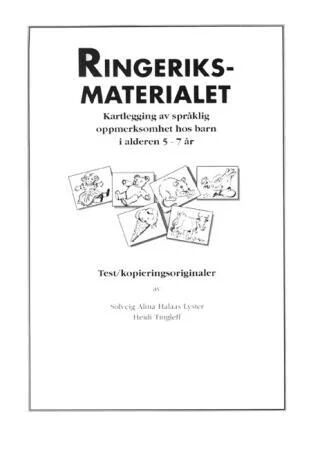 Ringeriksmaterialet Av Solveig-Alma Halaas Lyster, Heidi Tingleff