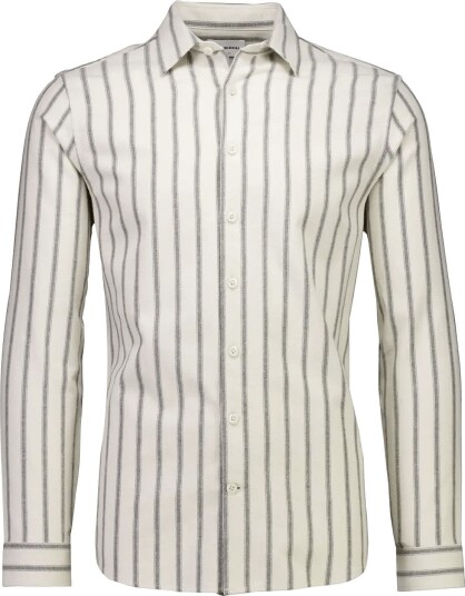 Lindbergh Brushed Striped Shirt L/S Cream XL
