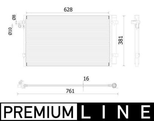 Kondensator MAHLE ORIGINAL AC 99 000P Kondensator MAHLE ORIGINAL AC 99 000P