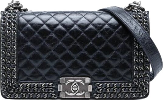 Chanel Vintage unisex Pre owned Blå ONE SIZE,