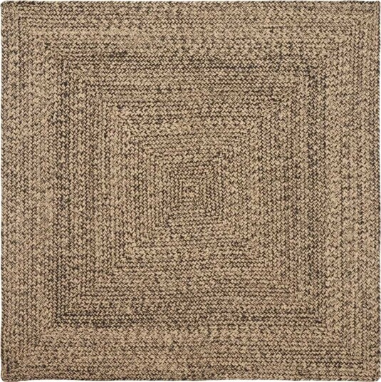 Teppe Naturlig og svart 160 x 160 cm Jute