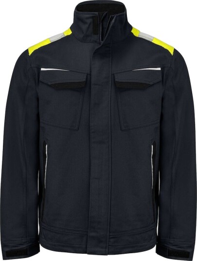 ProJob 5437 Jakke Bomull Black/Yellow XXL