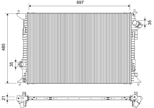 VALEO 701339 Radiator, motorkjøling