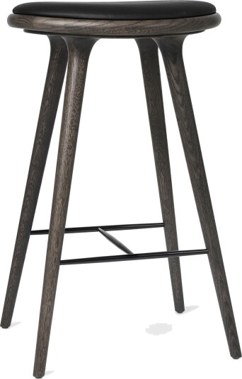 Mater Høy Barkrakk Sirka Grå Eik/ Sort Skinn 74 cm Mater Høy Barkrakk Sirka Grå Eik/ Sort Skinn 74 cm