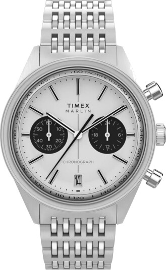 Timex Marlin Jet Quartz Chronograph Silver 40 MM Timex Marlin Jet Quartz Chronograph Silver 40 MM
