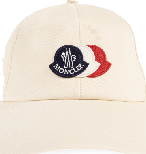 Moncler Tricolore Logo Cap Light Beige