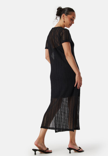 VILA Vigardea O-Neck S/S ankle dress Black XS