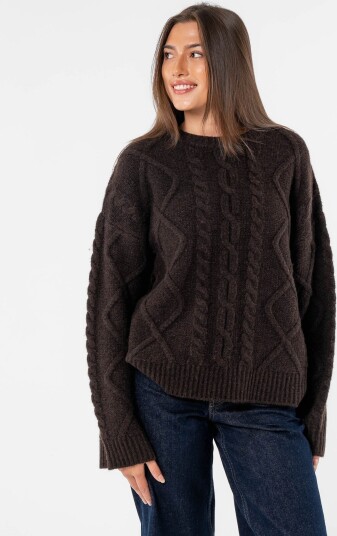 Løøv Magnolia Cable Sweater Brun XL Løøv Magnolia Cable Sweater Brun XL