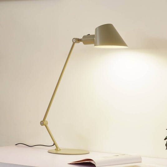 Lindby Corali bordlampe lysegrønn metall høyde 64 cm