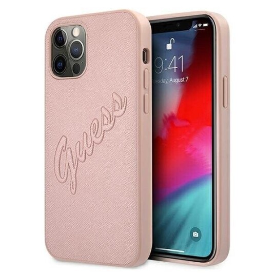 Gjett Guhcp12lrsavsrg Iphone 12 Pro Max 6.7 Quot  Rosa/Rosa Hardt Deksel Saffiano Vintage Script