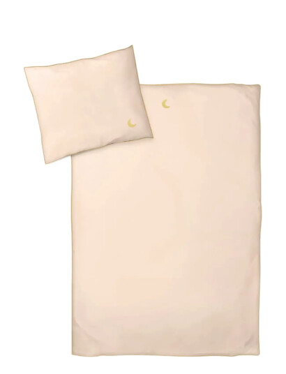 Moonboon Baby Bed Linen Embroidery Cream DK SIZE:70X100/35X40