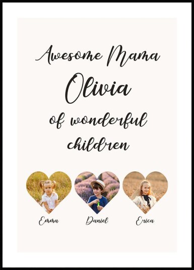 Heart Family Portrait Plakat Plakat / 21x30cm