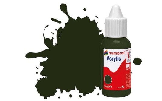Humbrol Akryl No 163 Dark Green - Satin 14ml Dropper Bottle