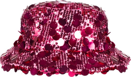 Wilbers & Wilbers Bøttehatt Paljetter Neonrosa One size 009336-V14