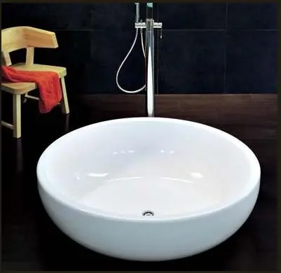 Flaminia Fontana Frittst. bade/dusjkar Ø1350 mm, Pietraluce, Hvit