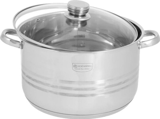 Edenberg Stor Stålgryte 20,3 L Edenberg Eb 3023 Romslig Induksjon 36 Cm