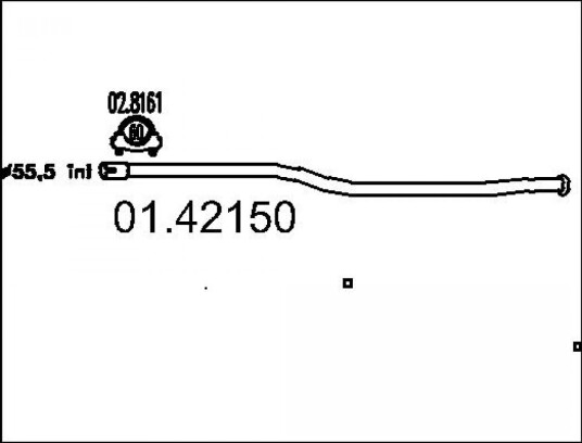 Eksosrør MTS 01.42150 Eksosrør MTS 01.42150