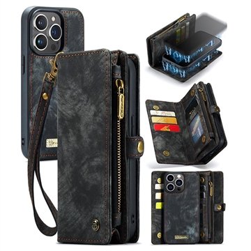 iPhone 15 Pro Max Caseme 2-i-1 Multifunksjonell Lommebok-deksel Svart