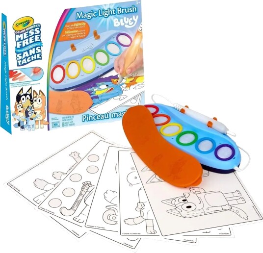 Crayola Color Wonder Magic Light Up Brush Bluey Multi/patterned One Size