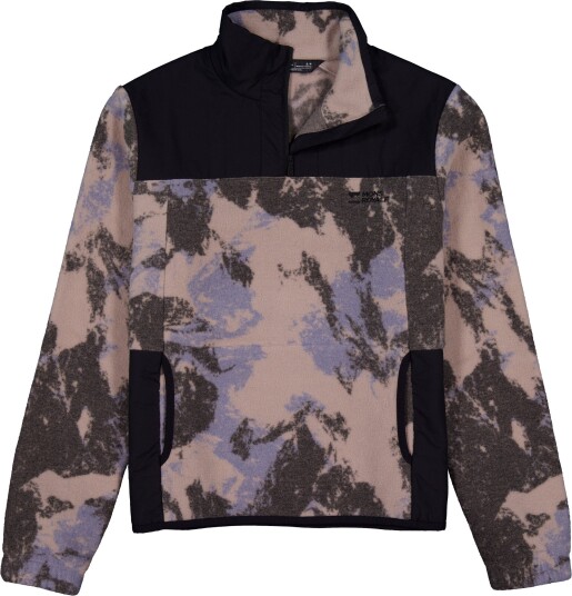 Mons Royale Women´s Pileup Wool Fleece 1/4 Zip Mtn Camo Moonstone M