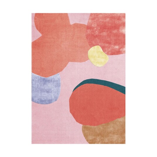 Layered Flower Field ullteppe 200x300 cm Pink