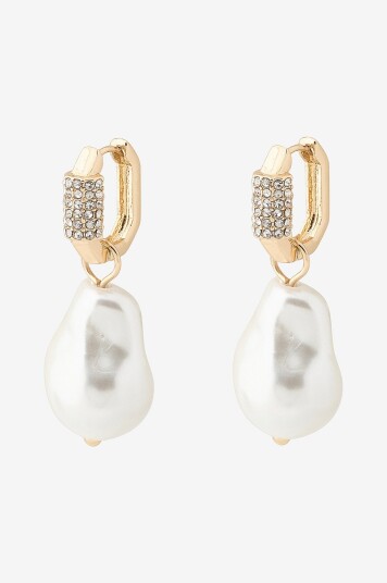 BOW19 Details   Øreringer Pearl Square Earrings   Hvit