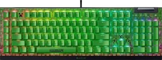 Razer BlackWidow V4 X Minecraft Edition Gamingtastatur US grønn RZ03 04704100 R3M1