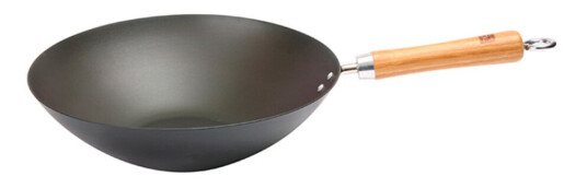 School of Wok wokpanne 30 cm m/ bambuhåndtak svart School of Wok wokpanne 30 cm m/ bambuhåndtak svart