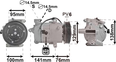 AC-kompressor VAN WEZEL 1800K417 AC-kompressor VAN WEZEL 1800K417