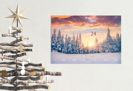 smartphoto Julekalender med plakat Vinterlandskap smartphoto Julekalender med plakat Vinterlandskap