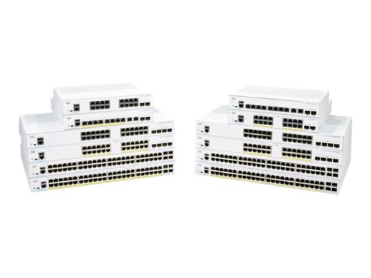 Cisco Business 350 Series Cbs350 24T 4X Switch L3 Styrt 24 X 10/100/1000 + 4 X 10 Gigabit Sfp+ Rackmonterbar Gjenfabrikert