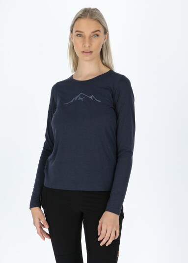 Swedemount Trondheim Lyocell Long Sleeve W Navy 42 T-Shirts