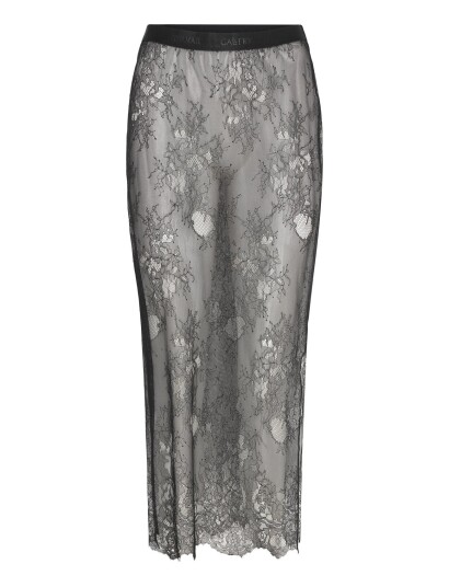 Ahlvar Gallery Hana Lace Pencil Skirt Black L