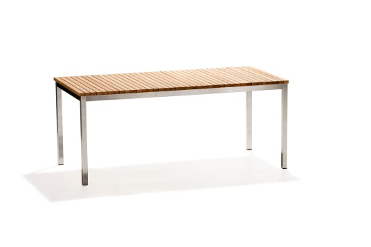 Skargaarden Häringe spisebord Teak/rustfritt 214 x 95 cm Grå