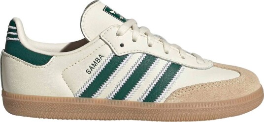 Adidas Originals Sko Samba OG C Crewht/Cgreen/Gum4 Adidas Originals 32 Sko Beige Brun Grønn Hvit